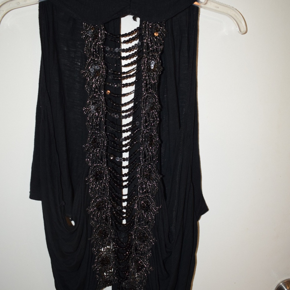 Buckle Black Sequenced Vest